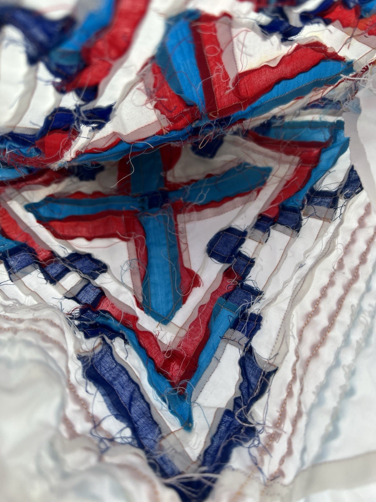 Vintage Handmade Native American Seminole Patchwork Drawstring Bag Florida
