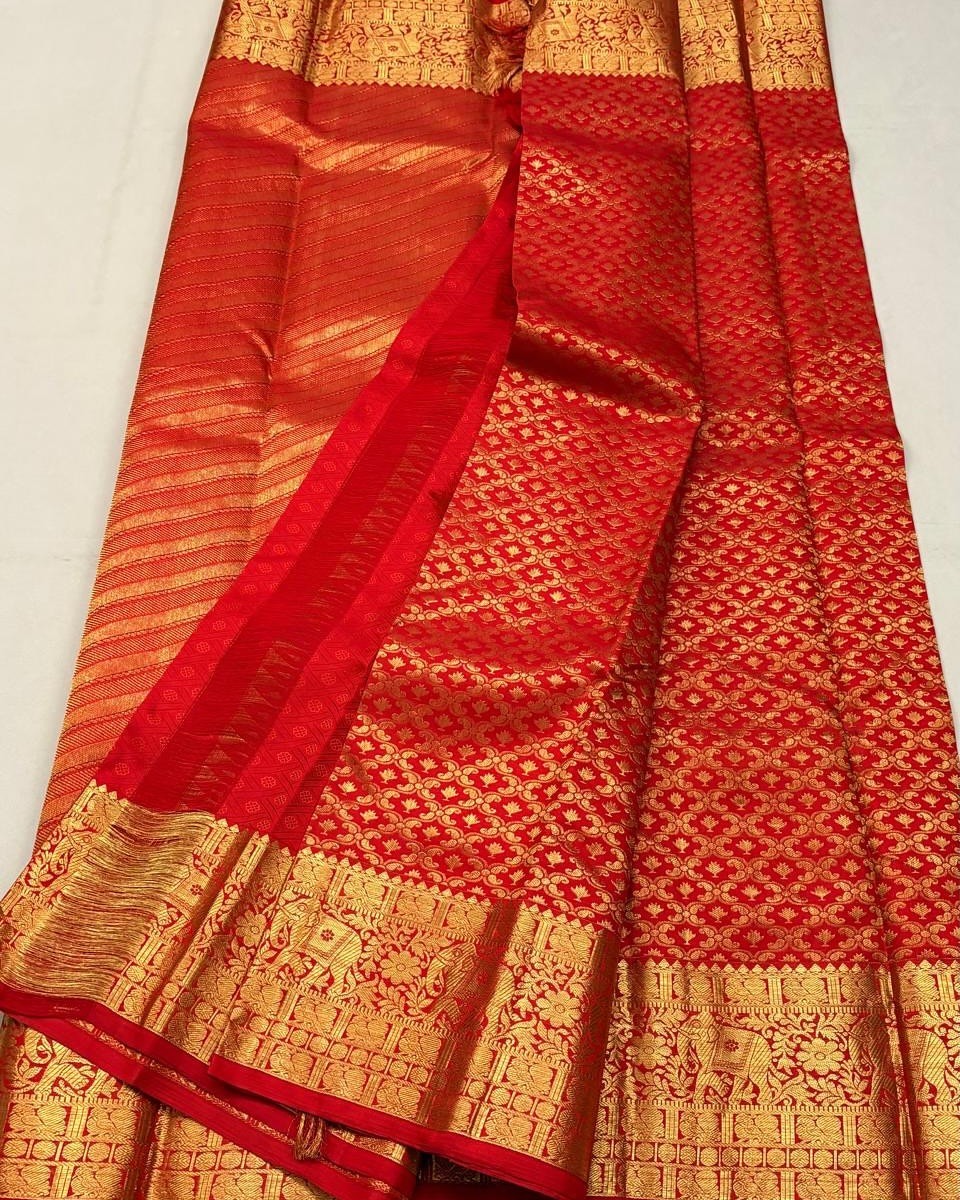 Banarasi Silk Saree Premium Designer Wedding Wear Rich Pallu Zari Work for Women