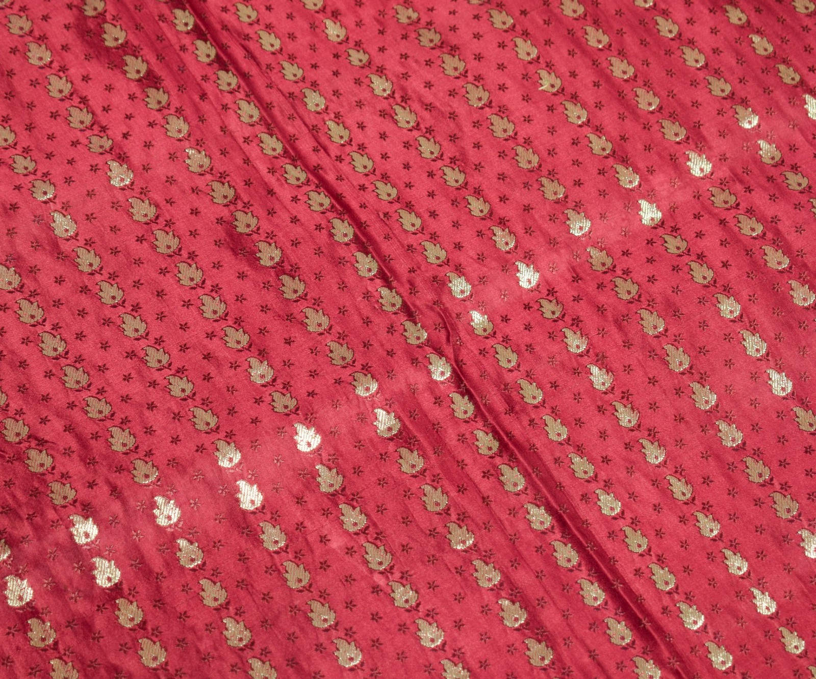 Sushila Vintage Heavy Saree Pure Satin Silk Banarasi Brocade Woven Sari Fabric