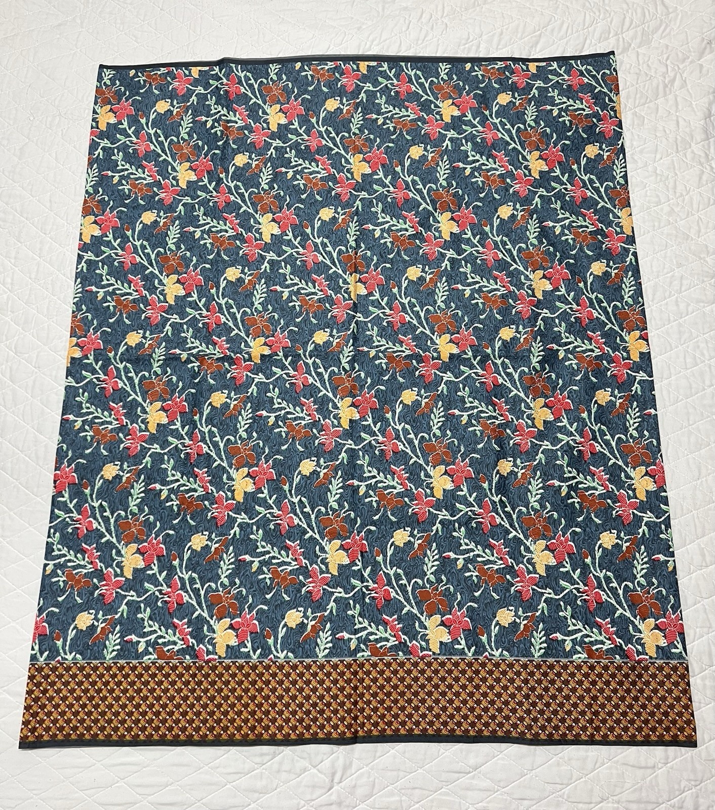 Southeast Asia 100% Cotton Sarong, Malong, Tapis Wrap Around Skirt Floral Design