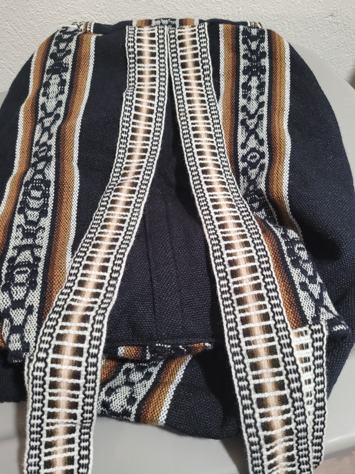 PERUVIAN Backpack. Albinaas Alpaca. Made In Peru . Black/brown