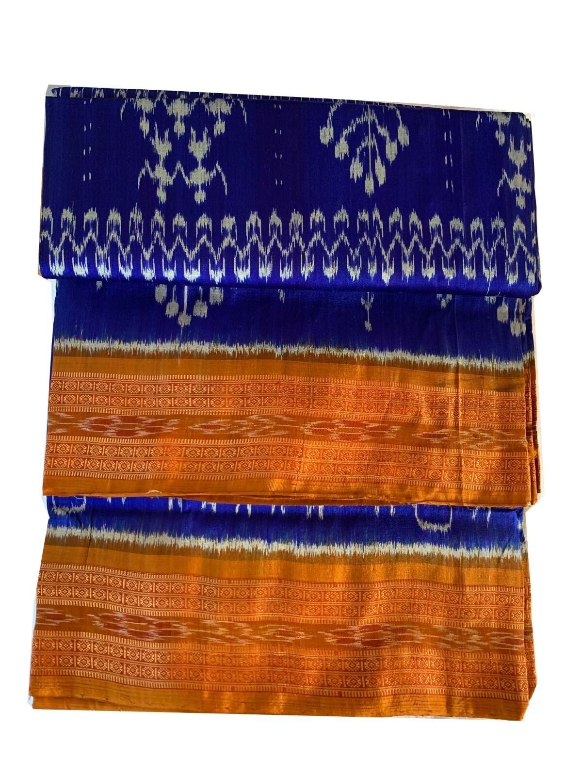 Indigo Blue Handloom Pure Odisha Khandwa Silk Saree sari partywear