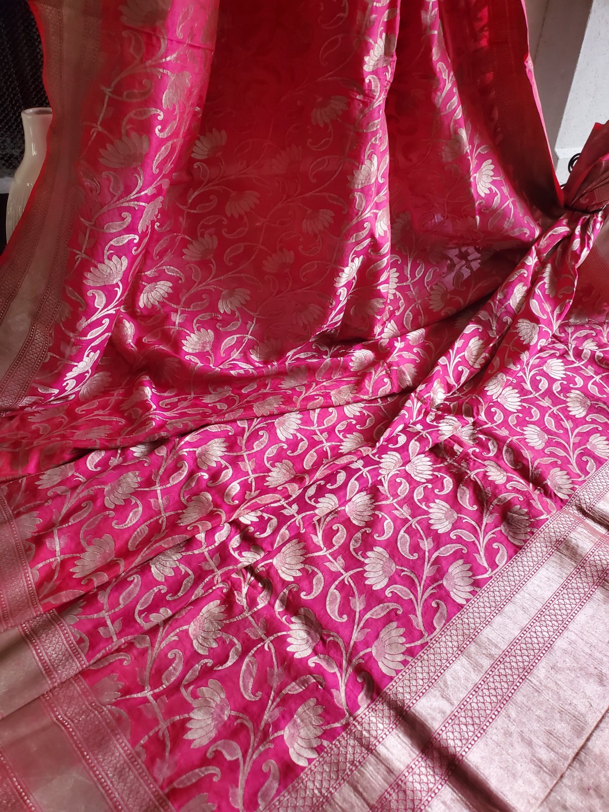 Women Pure Silk Designer Banarasi Saree Handloom Party Wedding Festive Bollywood