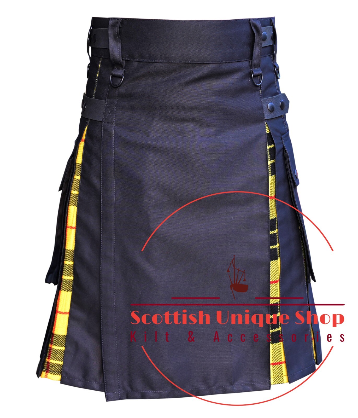 Scottish Men’s Handmade Macleod of Lewis Tartan Hybrid Utility Kilt Custom Size