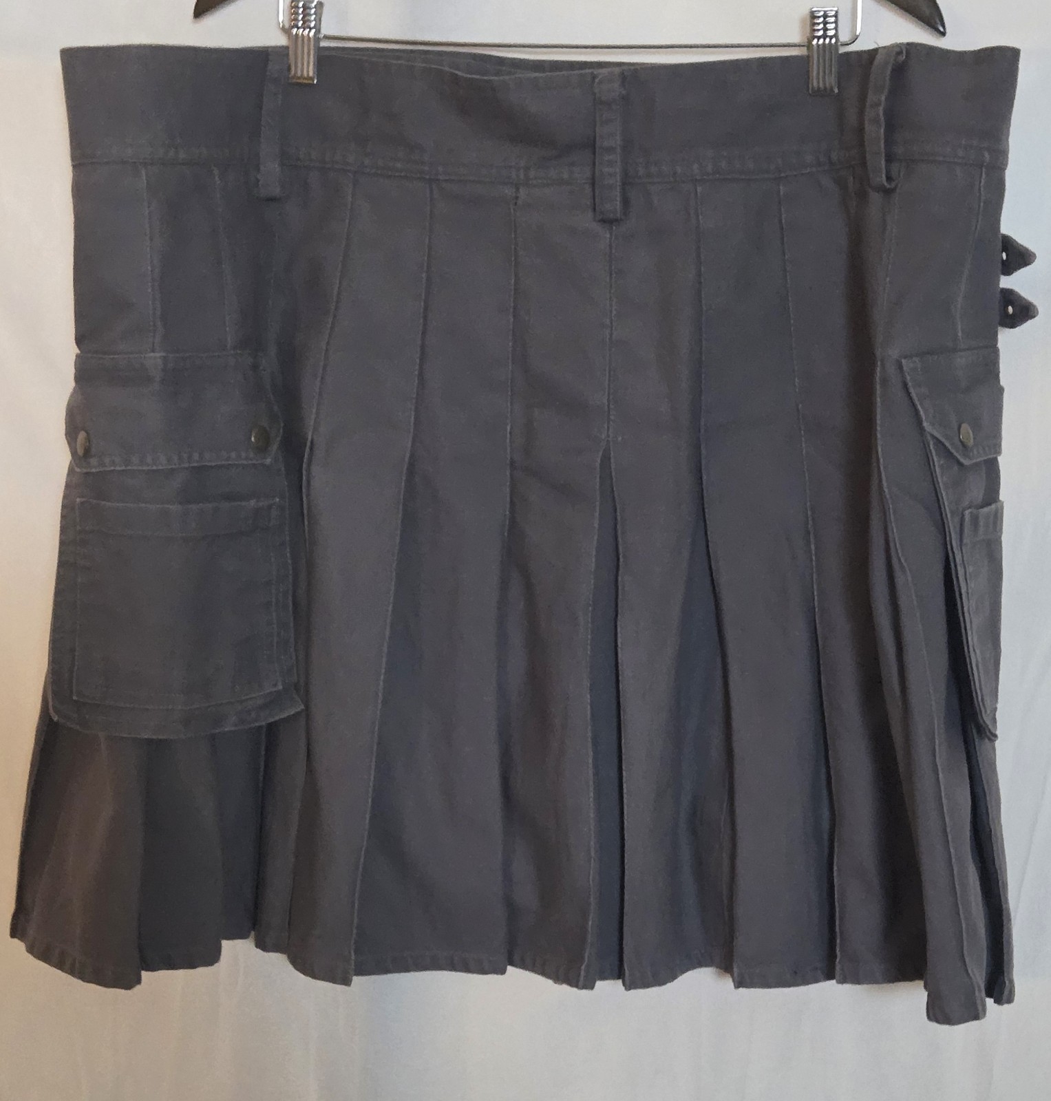 Scottish Utilty Highland Kilt, Men’s, Gray, 100% Cotton, Size 48