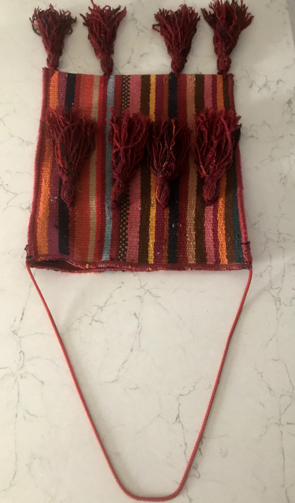 Traditional handcrafted wool bag/bread bag(kinif)from palestinian heritage.