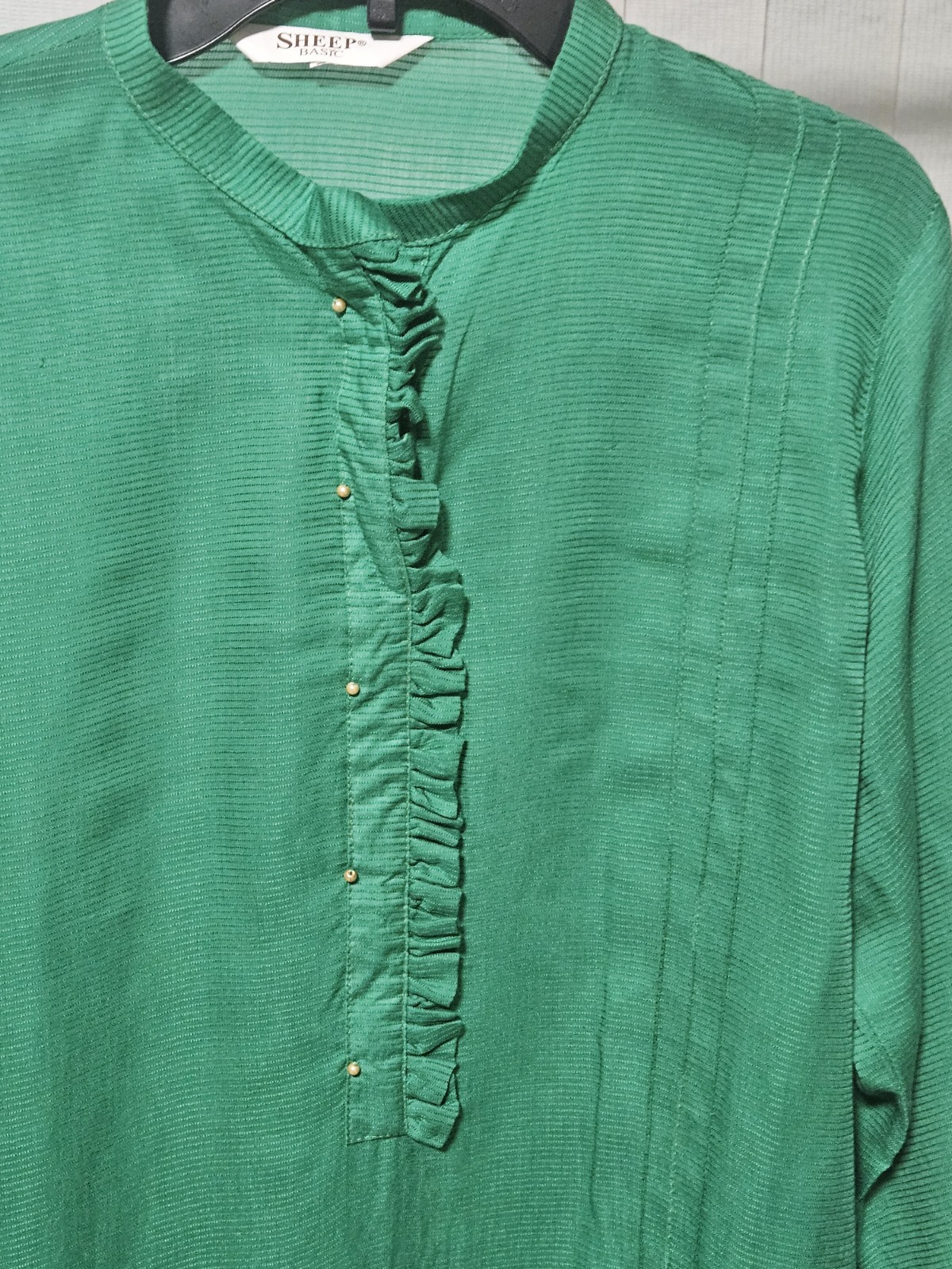 Sheep Basic Green Indian Pakistani Kurta Dress Women’s Size Medium Kameez 1 Pc