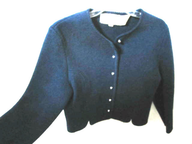 Wool GERMAN Traditional Jacket THE EAGLE’S EYE Blue Size 12 CLEAN