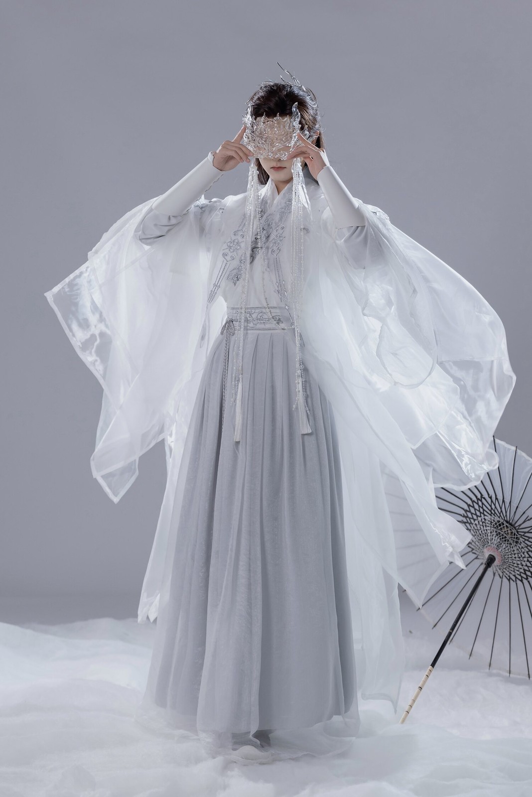 [Fuso] White men women same spring summer embroidery suit original Wei Jinfeng