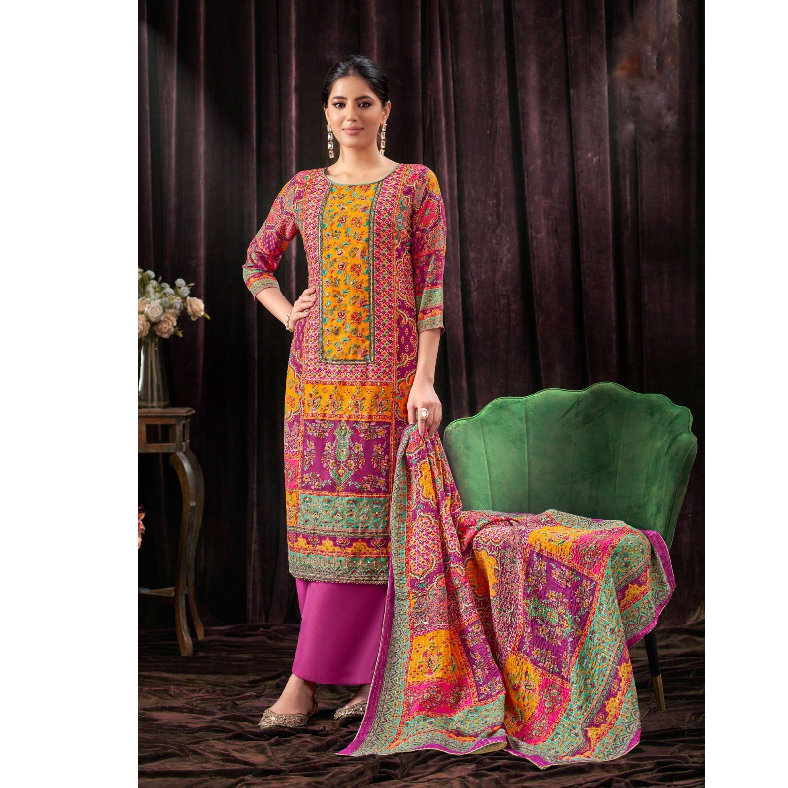 Bandhani Printed Special Cotton Summer Wear Indian Women’s Salwar Kameez Dresses