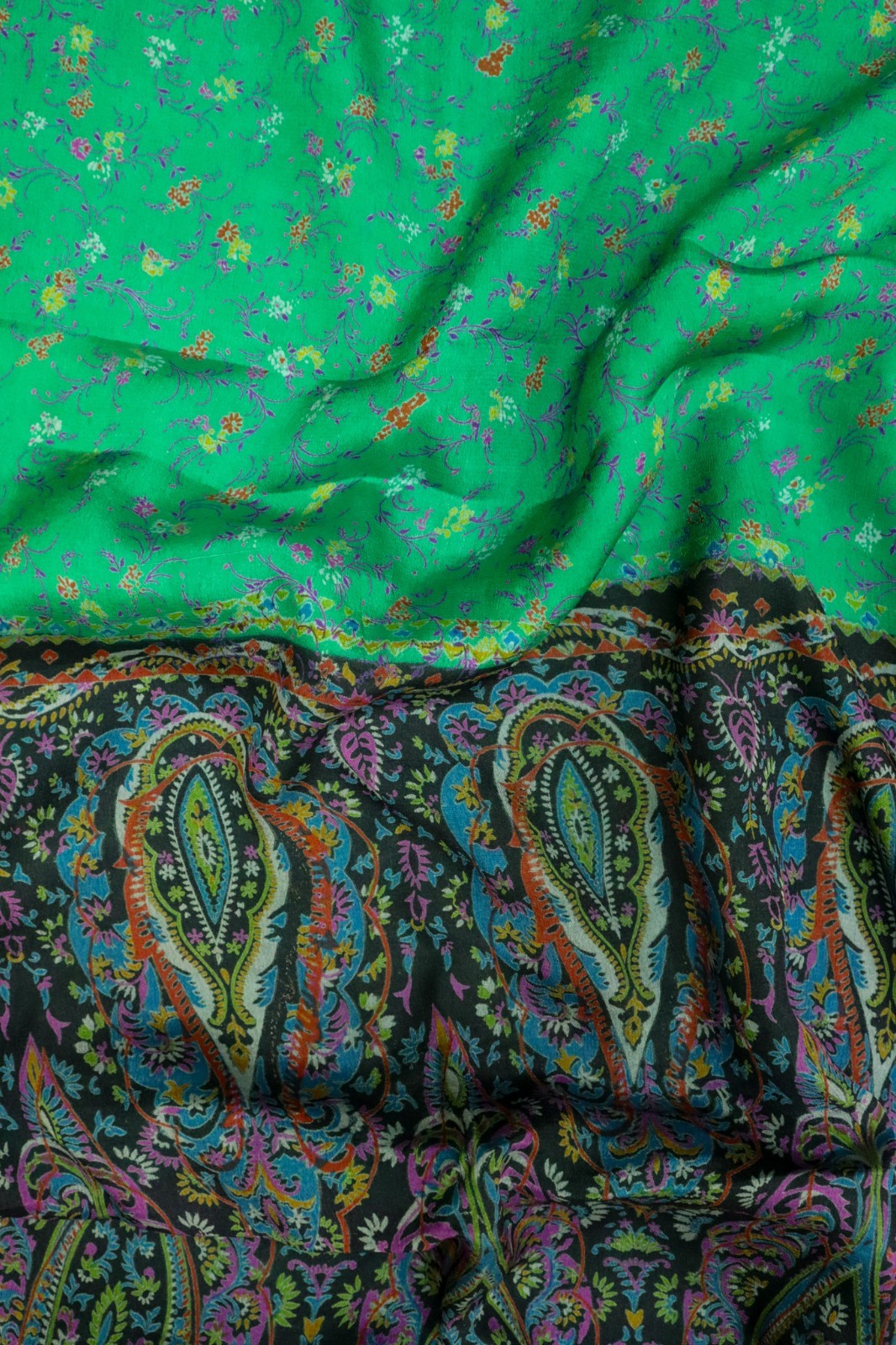 Vintage Chiffon Silk Saree, Lightweight Fabric for DIY & Sewing CS1240