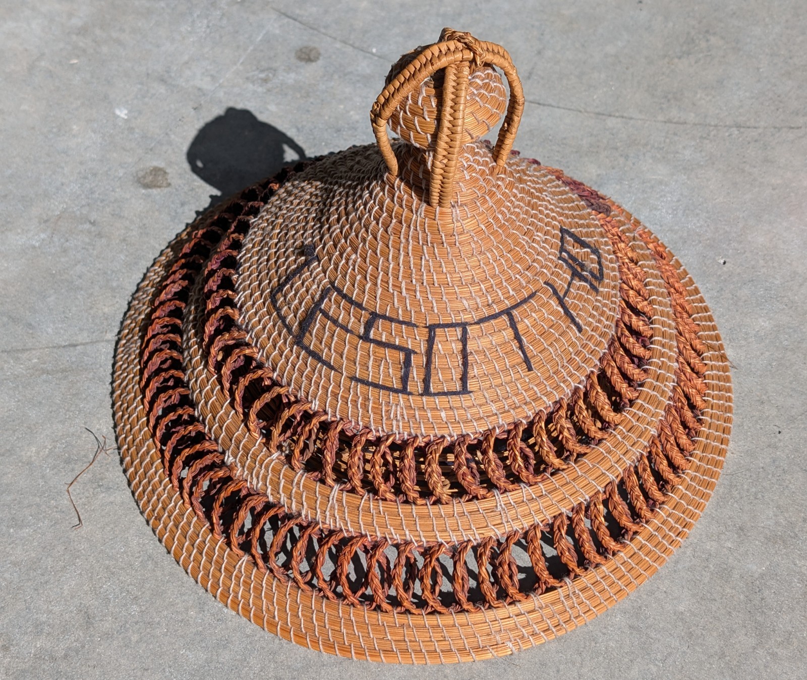 Mokorotlo Basotho Hand Woven Traditional Native African Straw Sotho Hat Lesotho