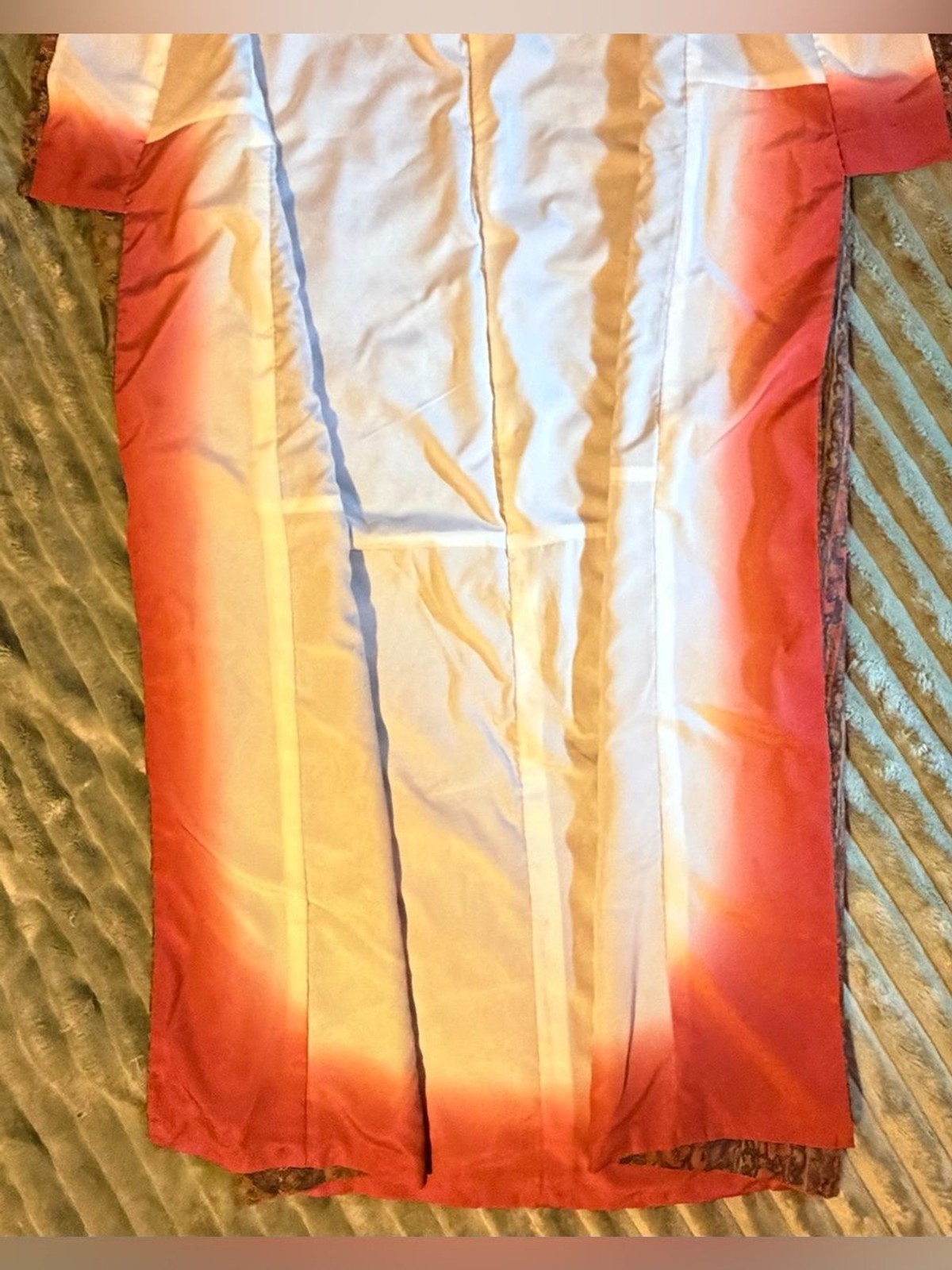 Men’s Kimono Yukata in red & Rust Fully lined with 2 pair of white Tabi socks