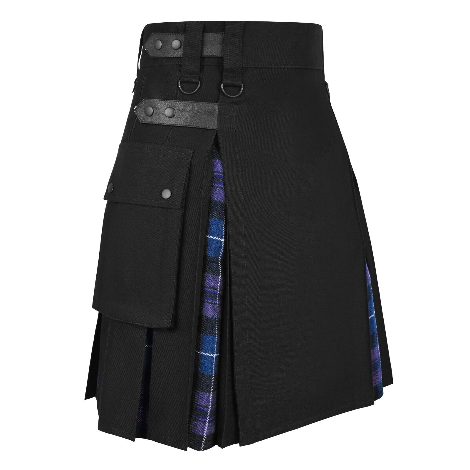 Scottish Men’s Cotton & Tartan Fashion Hybrid Utility Deluxe Kilt USA Stock