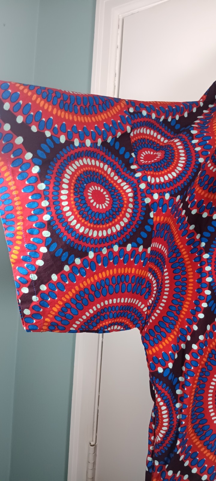 D’IYANU african ondina kimono robe duster bold colorful L XL maxi kaftan wrap