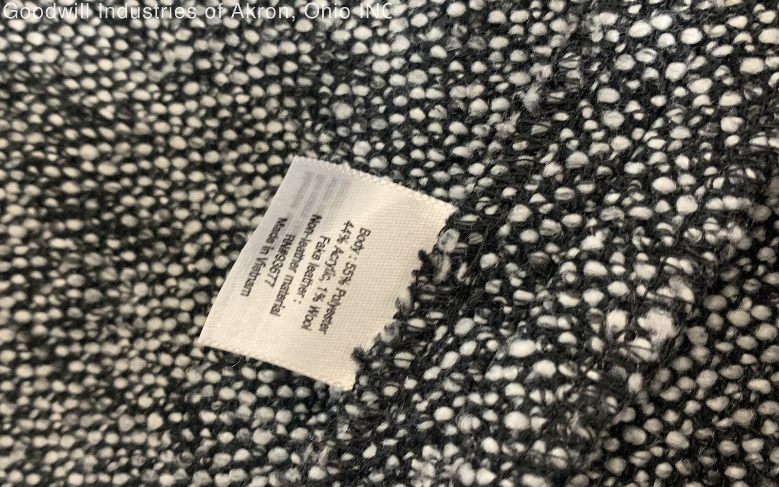 a.n.a Black White Tweed Moto Biker Jacket Asymmetrical Zip Women’s PS