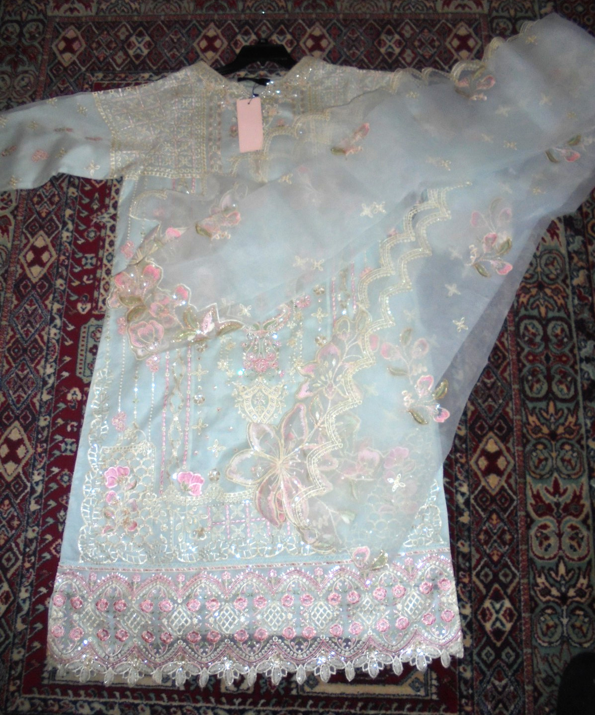 Pakistani Bin Saeed Shalwar Kameez 3 piece suit Large (not Maria B, Khaadi, Asim