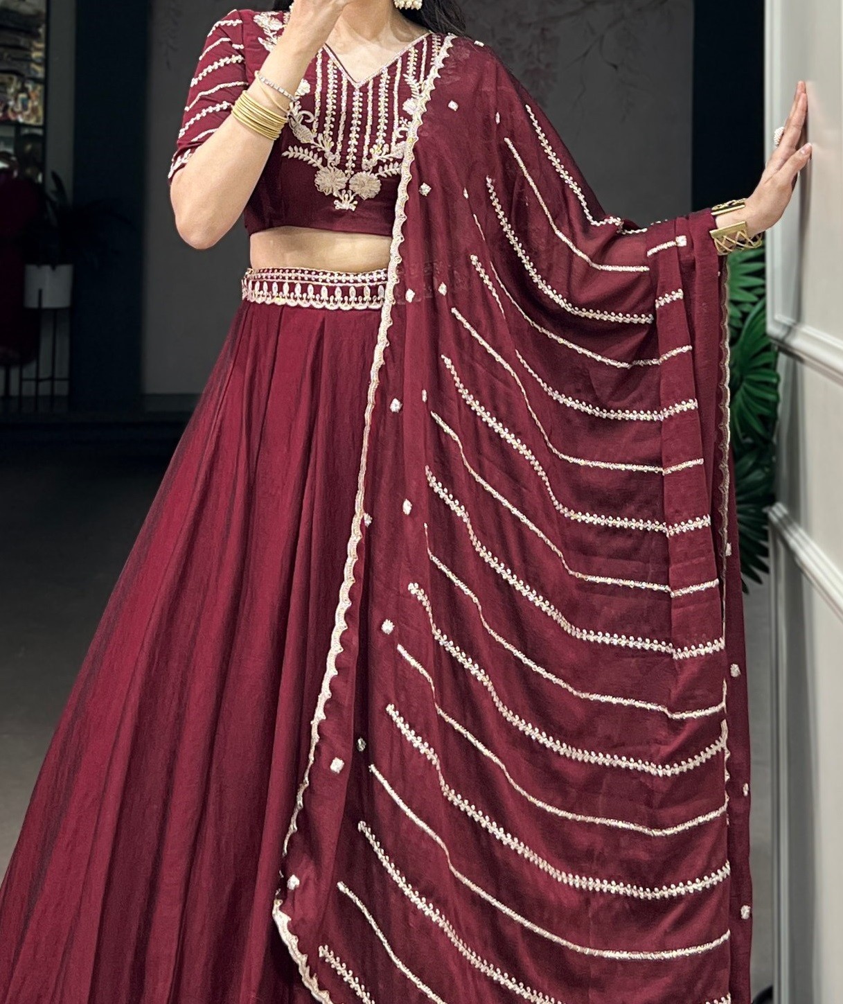 Attractive Designer Rangoli Crush Lehenga Choli With Dupatta For Wedding Wear
