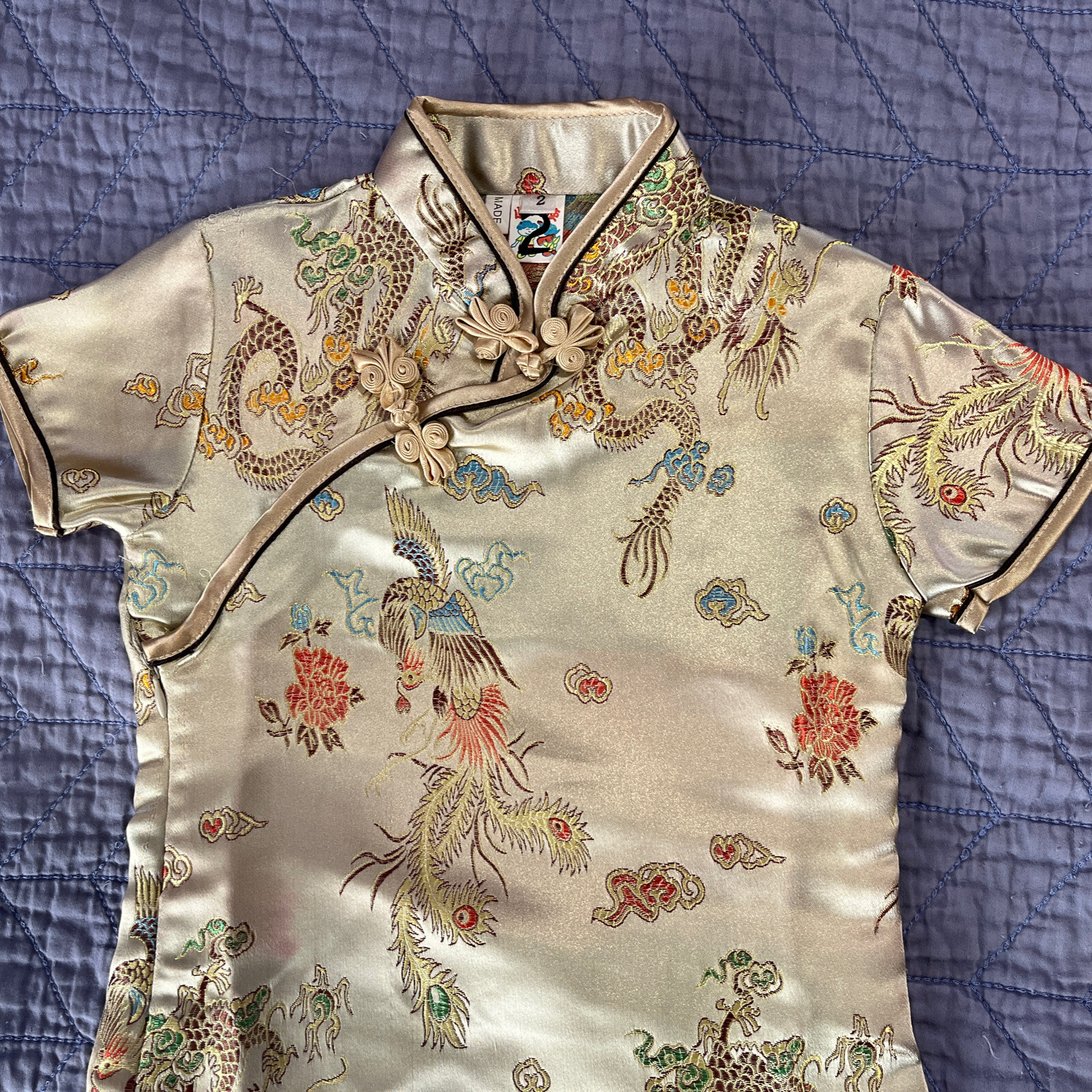 OrientalDress, Size 2 Years, Toddler Girls, Dragon Design, B2D3