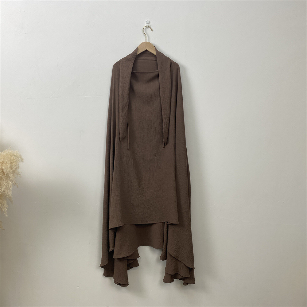 Muslim Women Long Hijab Scarf Niqab Islamic Khimar Prayer Nikab Abaya Dress Robe
