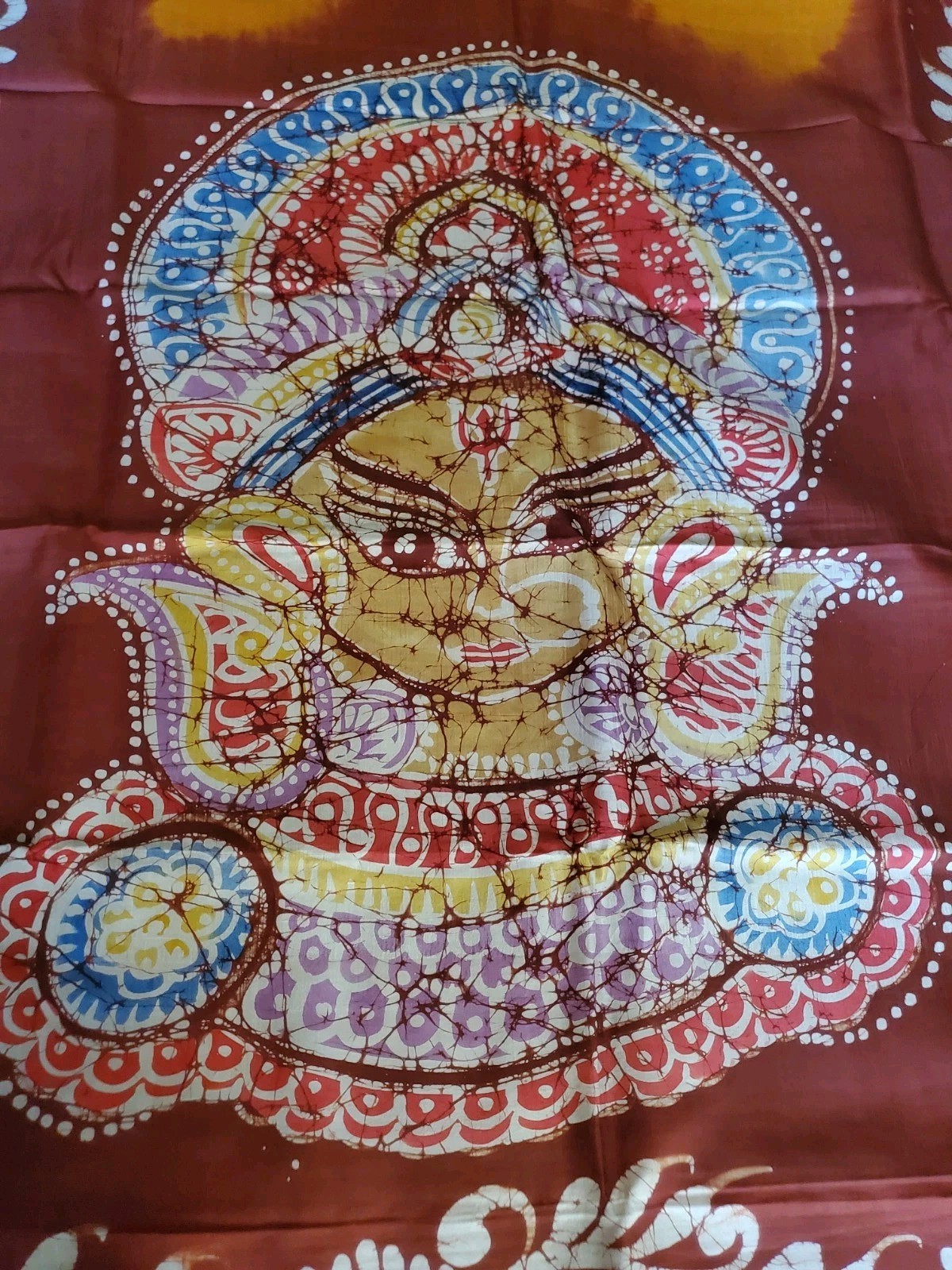 Women New Pure Silk Contemporary Batik Durga Saree Handloom Festive Wedding W Bp