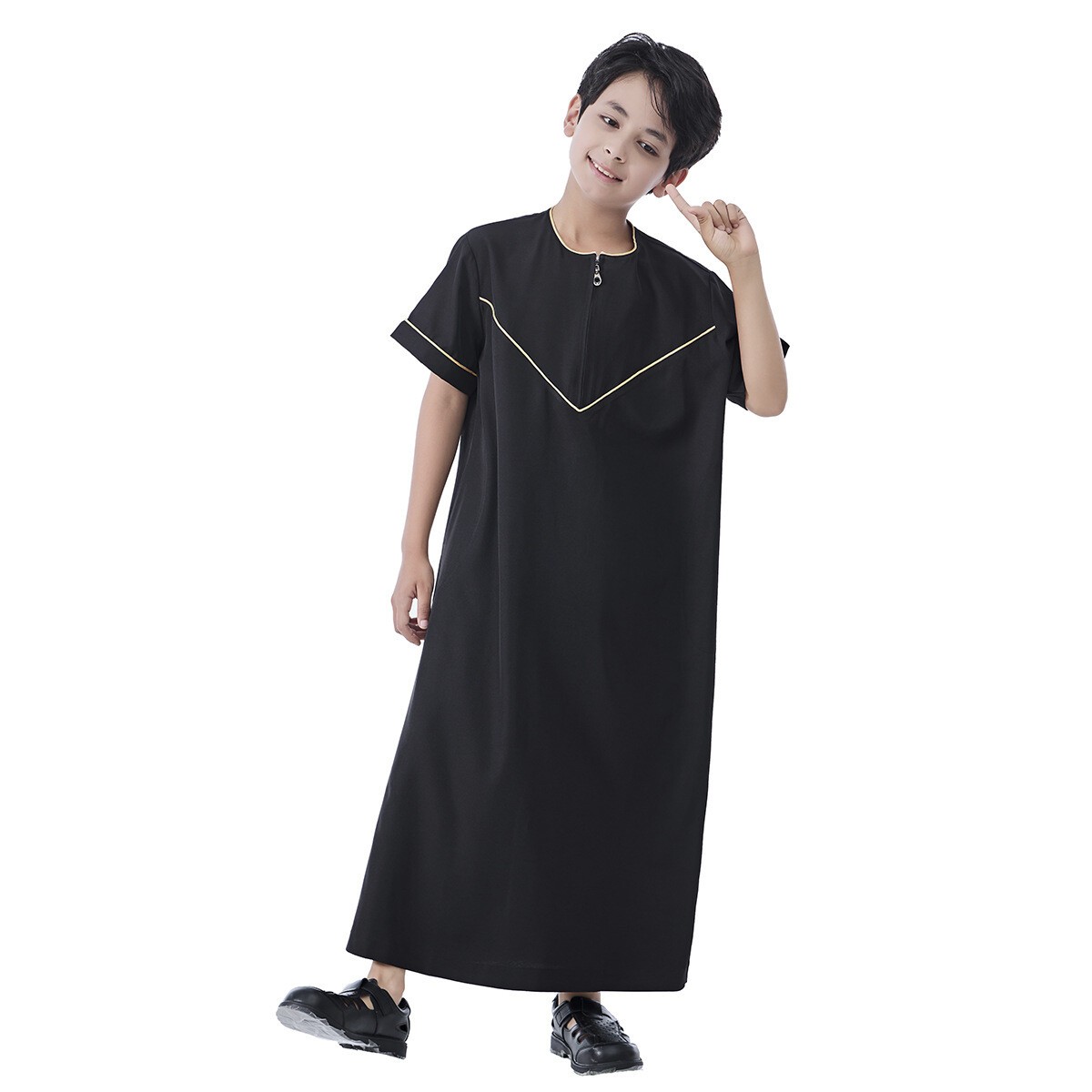 Islamic Kids Boys Abaya Thoub Thobe Kaftan Jubba Thawb Daffah Dishdasha Ramadan