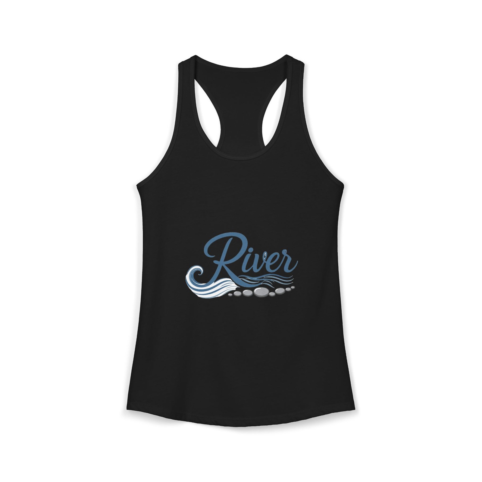 Women’s River Flow Racerback Tank Top Nature Summer Made in USA