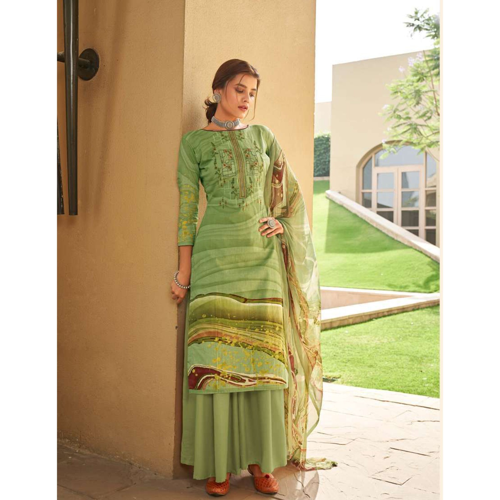 Pure Cotton Summer Wear Indian Designer Women’s Salwar Kameez Plazzo Dresses