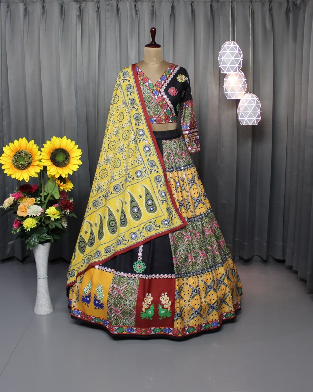 Beautiful Multicolor Navratri Lehenga Choli For Women lehenga By Aadat Export