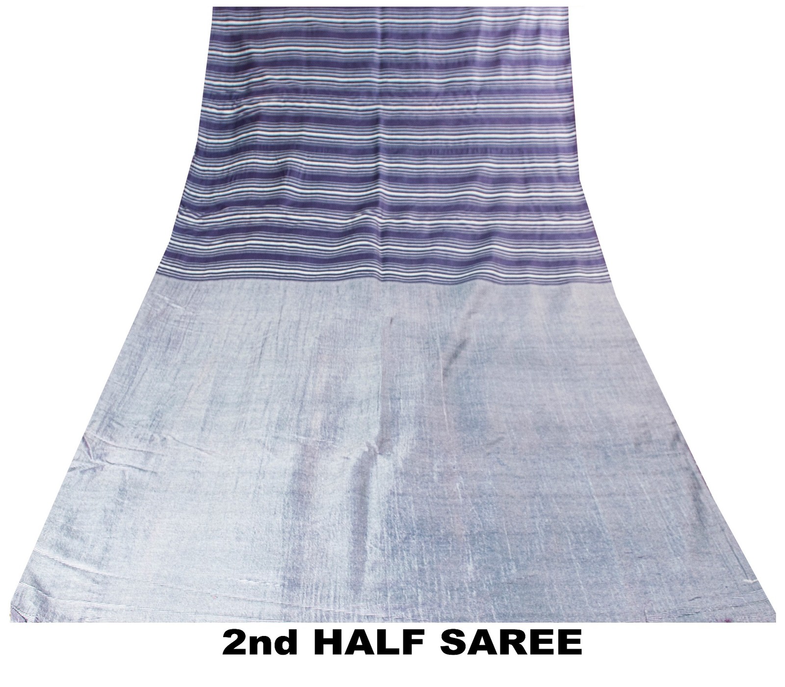 Sanskriti Vintage Purple Artificial Silk Saree Woven 6+Yd Craft Fabric Material