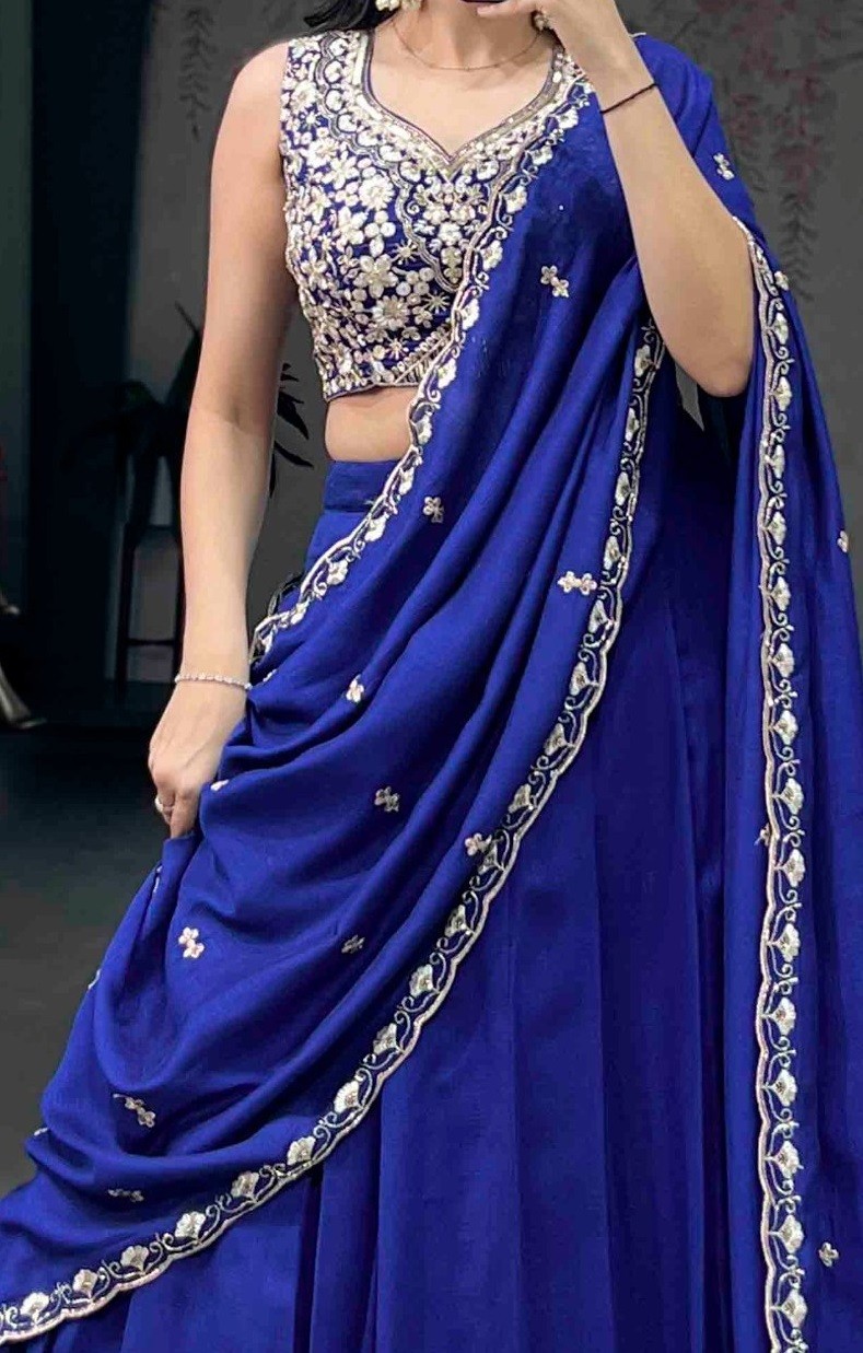New Designer P.C.Kashmiri Lehenga Choli With Dupatta For Wedding Wear