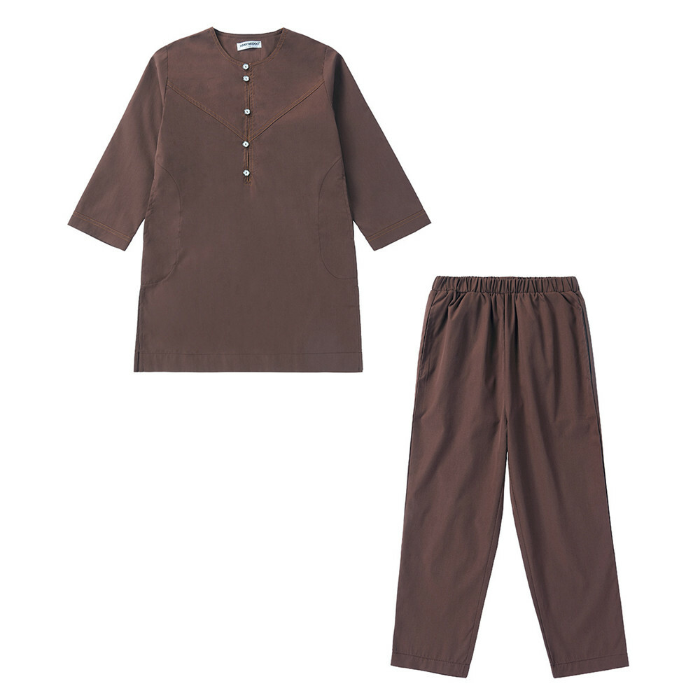Boys Kids Arab Kaftan Saudi Thobe Thoub Top Pant Robe Daffah Dishdasha Islamic