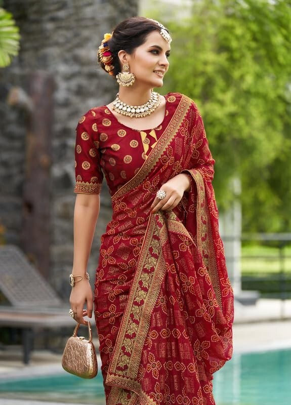 Women’s Mix Catalog Sarees With Unstitched Blouse Piece