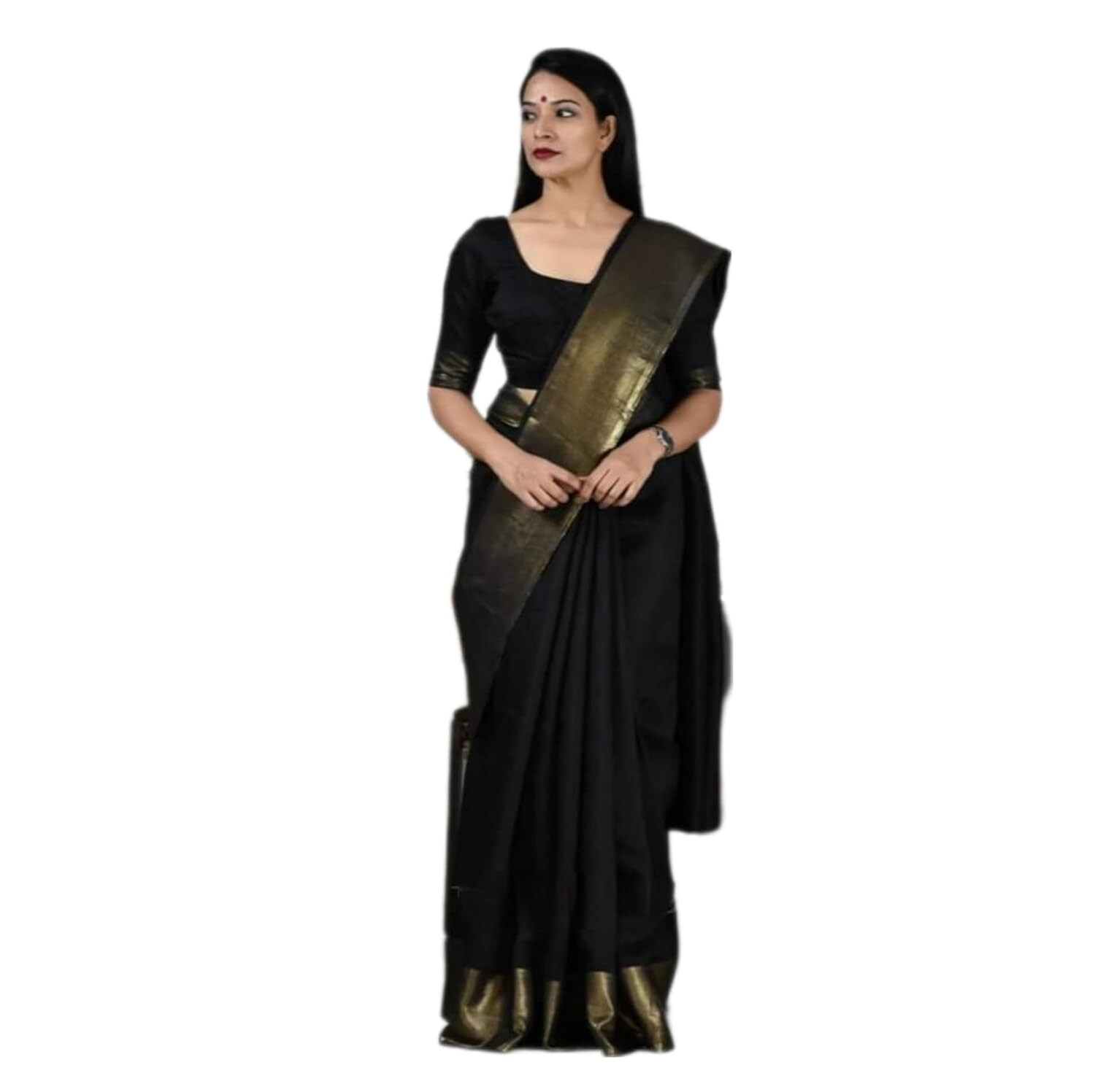 Women’s Handwoven Kota Jaysree Linen silk Saree With Zari Border