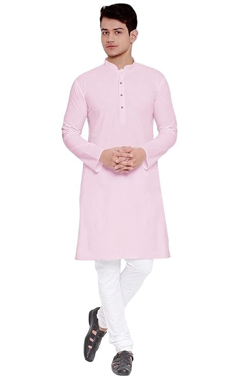 Indian Bollywood Men’s Ethnic Cotton Kurta Pyjama (Birthday,Wedding & Ceremony)
