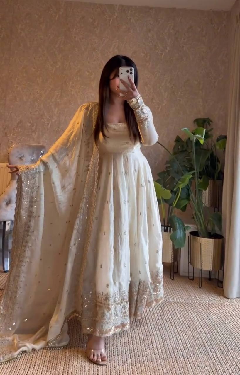 Bollywood Reception Party Wear Anarkali Gown