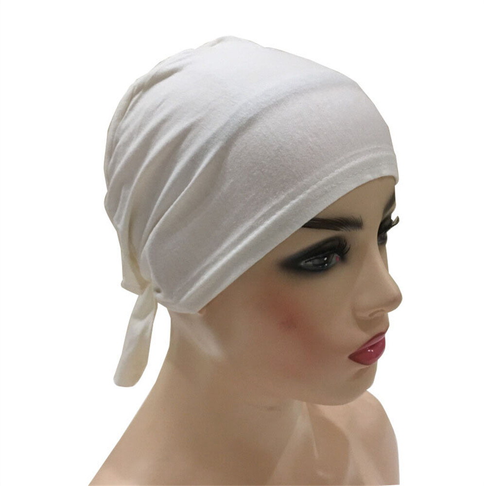 Plain Women Underscarf Hijab Muslim Bone Bonnet Inner Cap Tube Nijna Hat