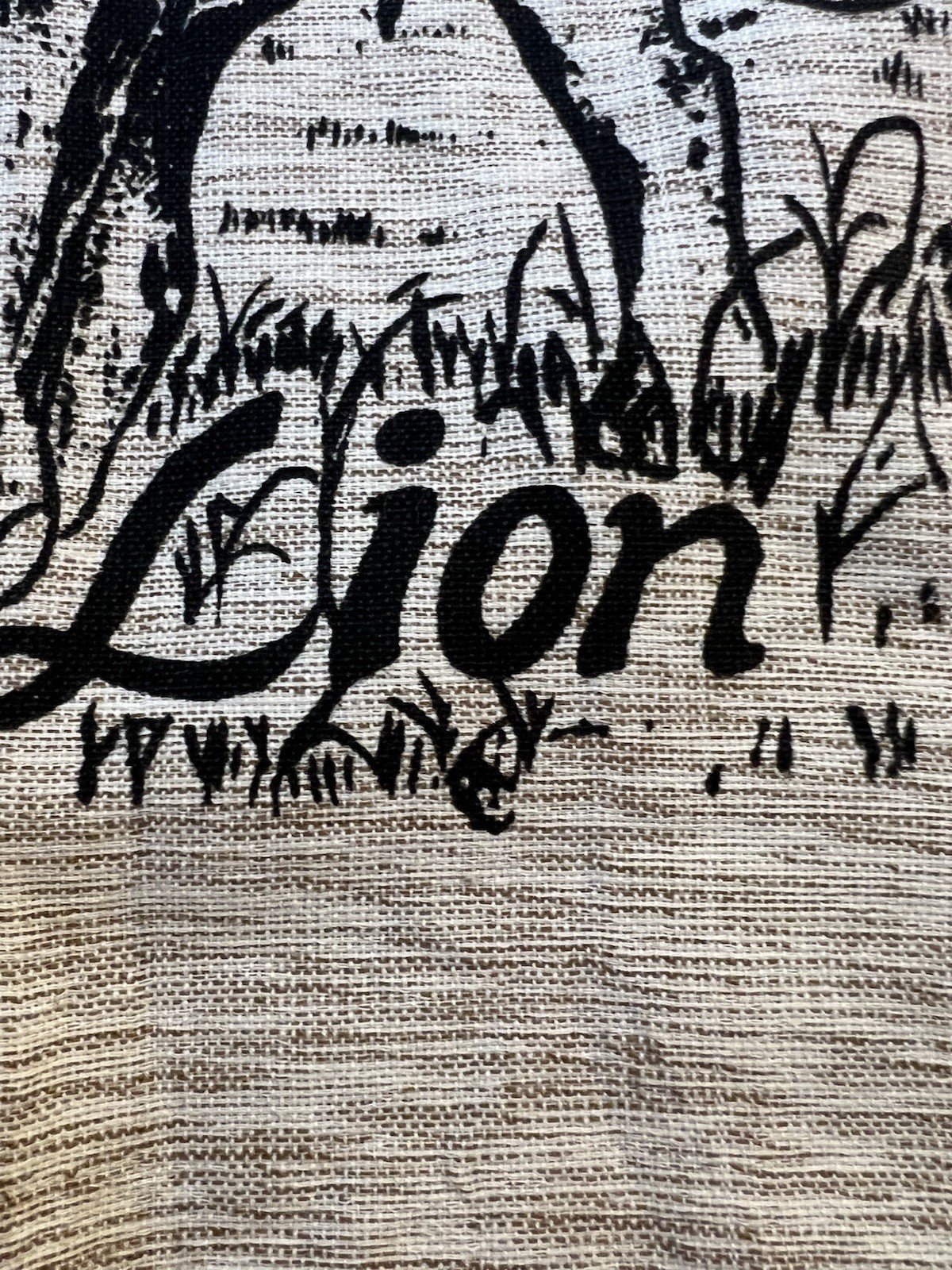 Africa Woven Lion Shirt Size XXL With 2 Pockets & Fringe Handmade In Africa
