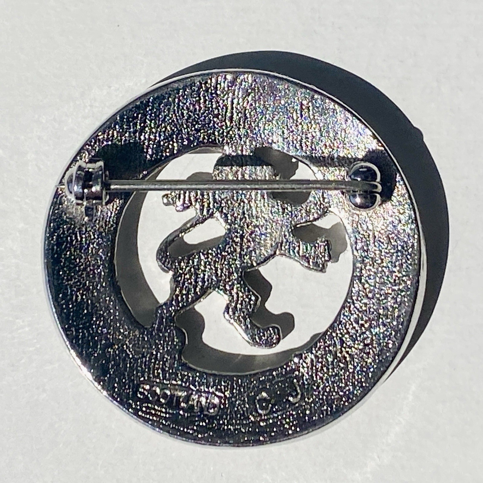 Celtic Knots with Lion Rampant Signed CJ Scotland Carrick Jewelry Brooch Pin