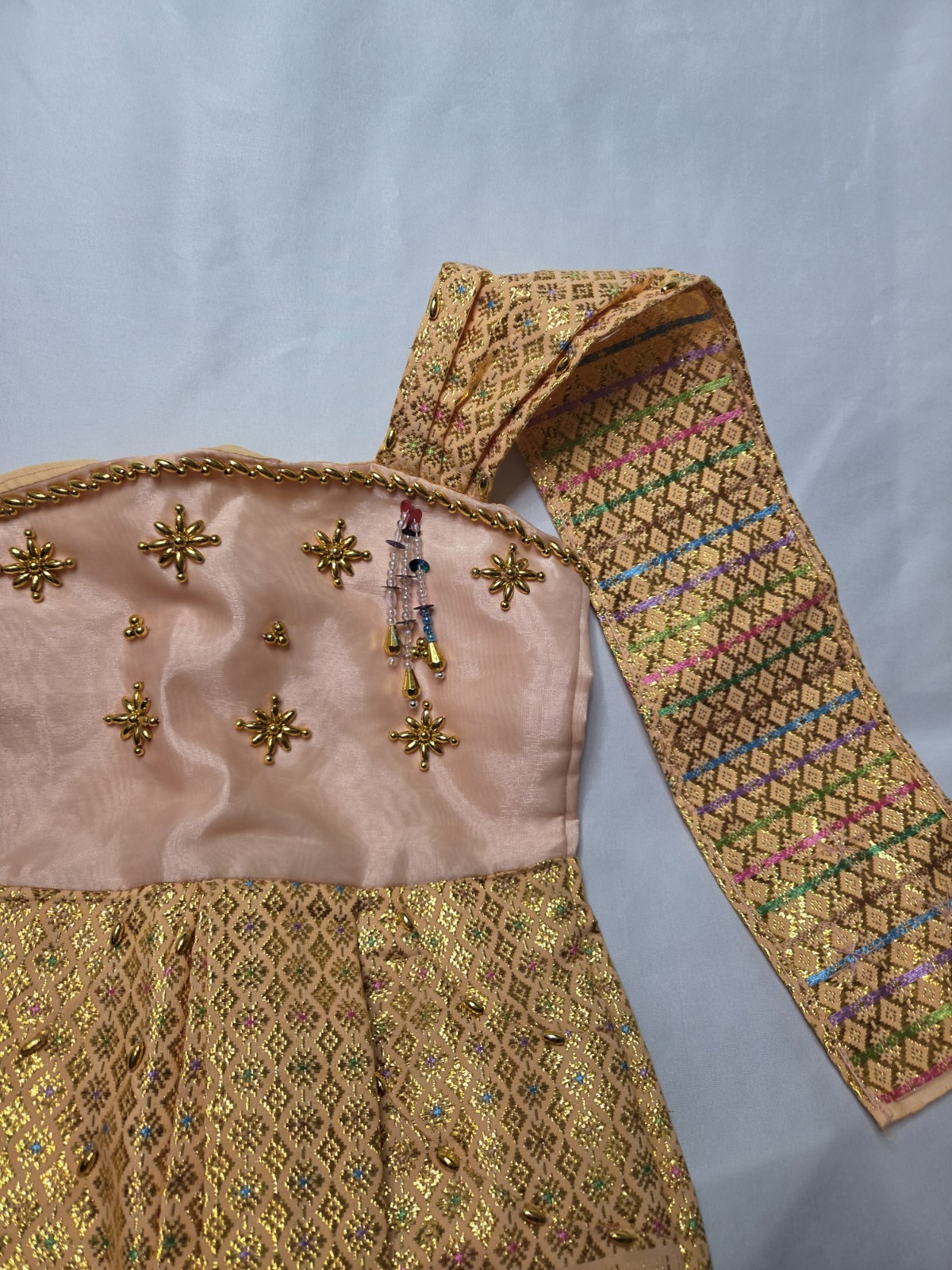 Handmade Thai Inspired Toddler/child Dress. L24″W10″