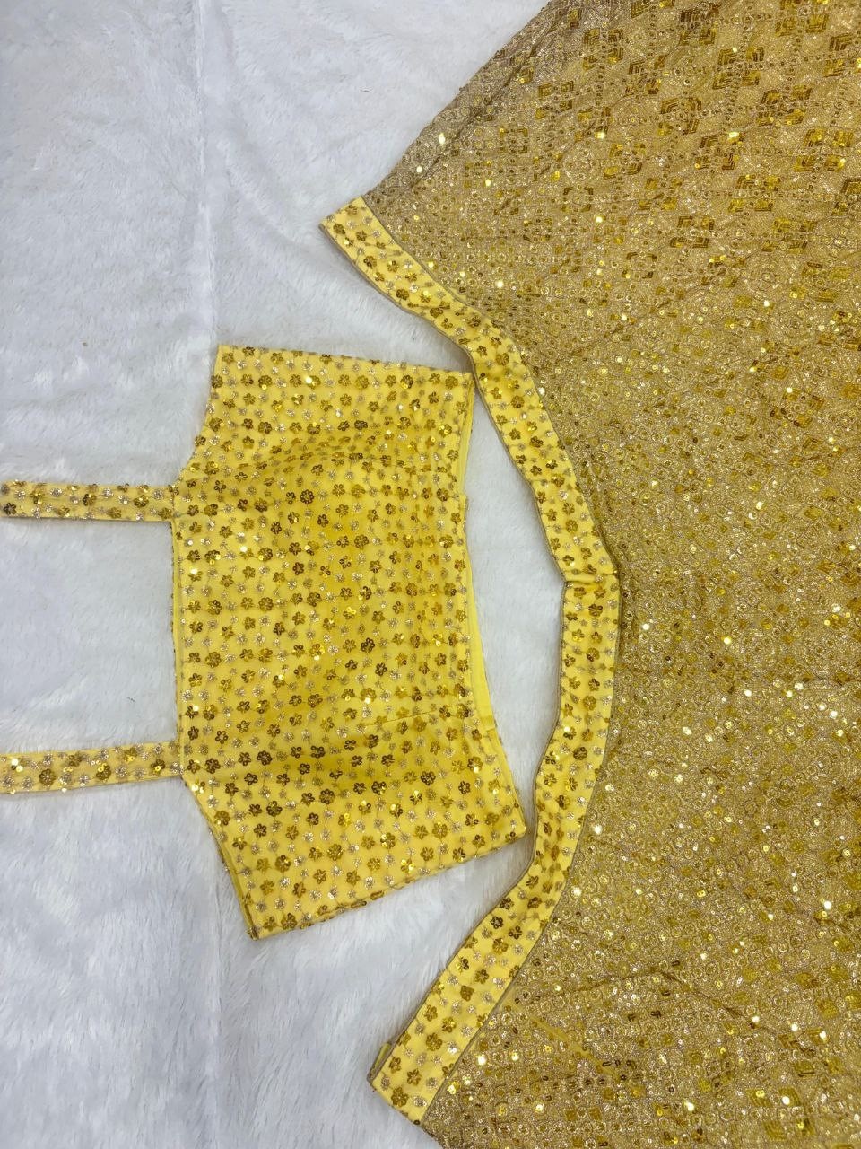 Latest Soft Butterfly Net Yellow Lehenga Choli With Dupatta For Wedding Wear
