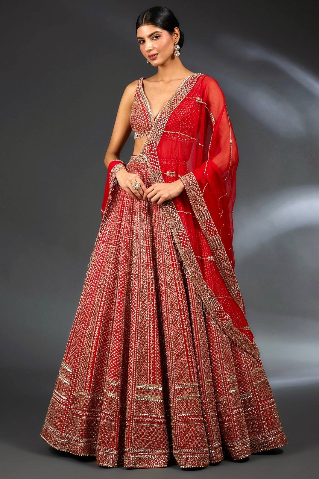 Exclusive Red Heavy Malai Satin Lehenga Choli With Dupatta For Wedding