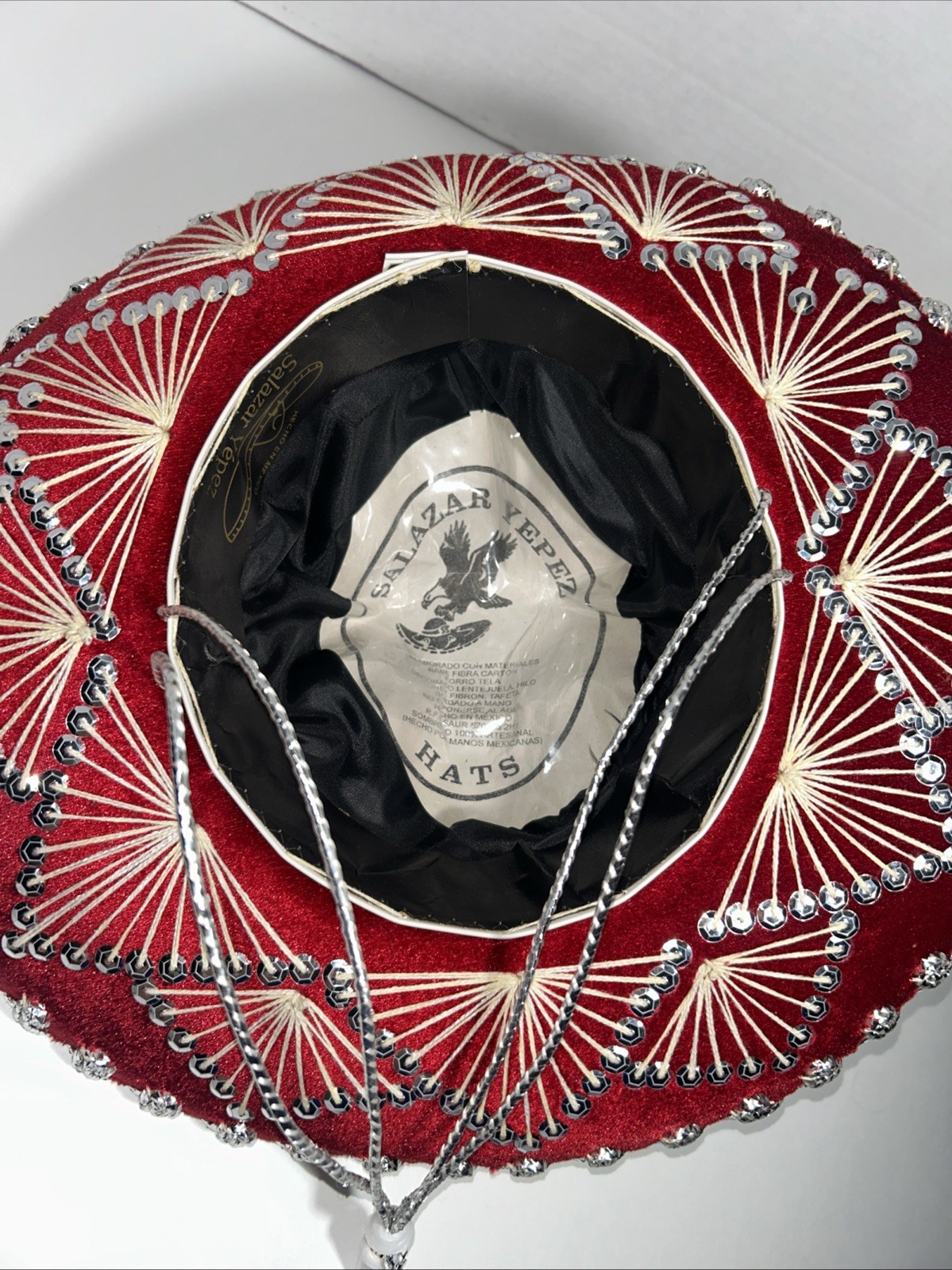 SALAZAR YEPEZ KIDS MARIACHI MEXICAN SOMBRERO HAT RED VELVET