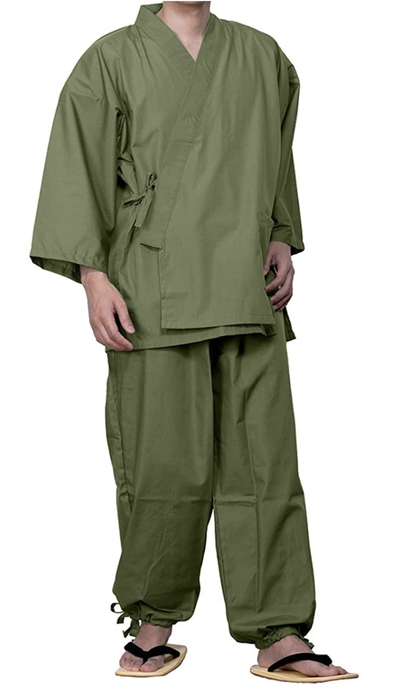 Japanese Traditional Working Wear Samue Clothing Relax Wear Polyester Japan