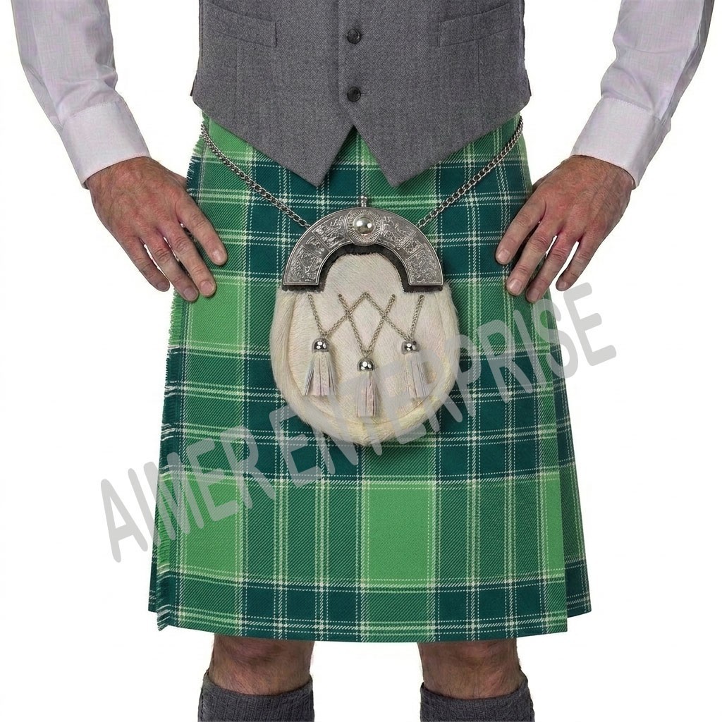 Scottish Traditional Handmade MacDonald Hunting Tartan Kilt for men Custom Made