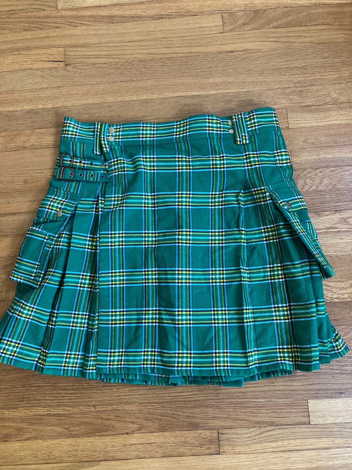 Scottish Style Green Tartan Kilt Men’s 42” Waist Acrylic NICE!!!