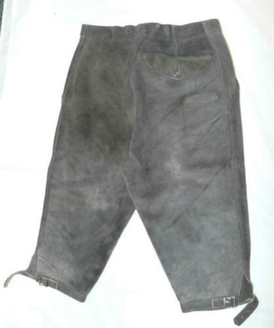 Men Boys LEATHER Lederhosen German Short PANTS Bundhosen Oktoberfest Hunting 29″