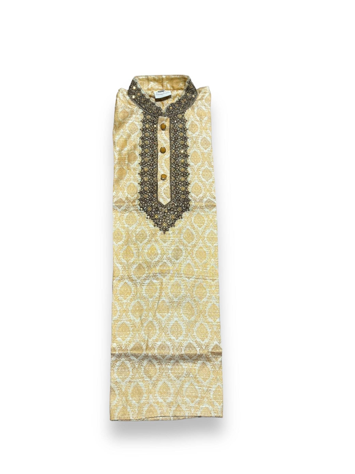 Traditional Boys Embroidery Work Cotton Kurta- 06