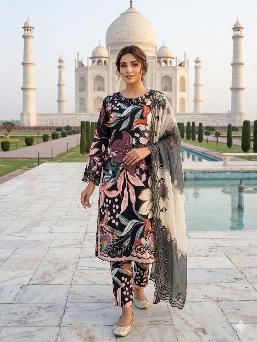 Indian Pakistani Salwar Kameez Set pants Kurti Dupatta Kurta Women Dress Suit