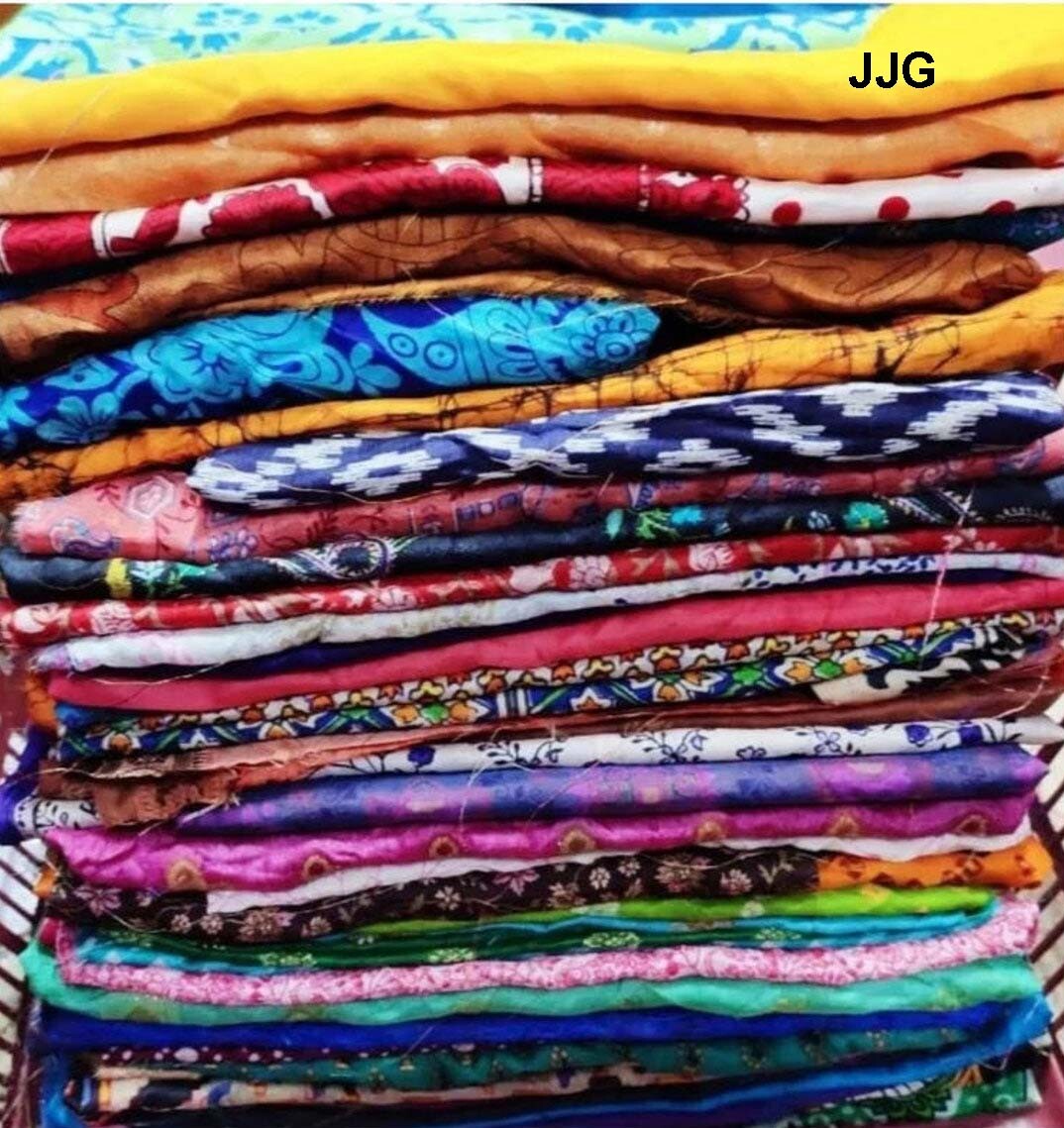 Wholesale Lot 10 Pcs Heavy Banarasi Brocade Saree Art Silk Vintage Sari Fabric
